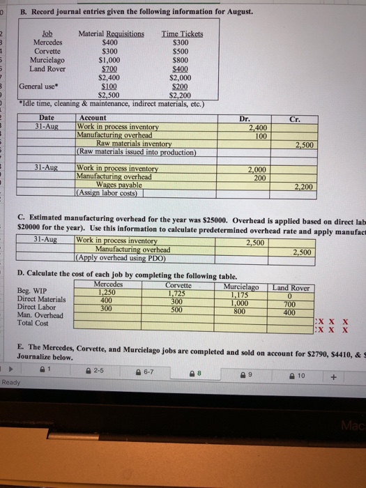 process inventory was S4150, its raw materials inventory 2 was $1000, manufacturing