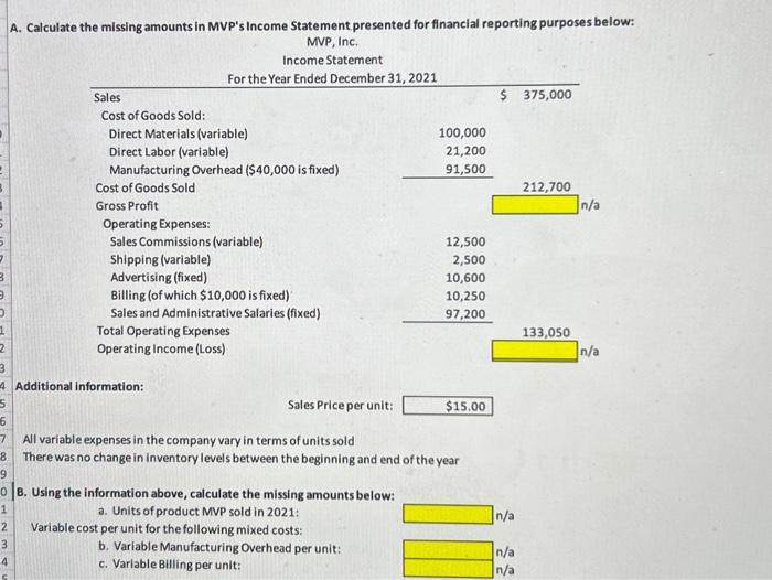 yeu wil compiete MPVIIncome Statement for financlal reporting. You wif convert its