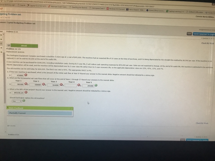  meat Capital nudgetin g Problem set Problem 121s o Replacement analysis