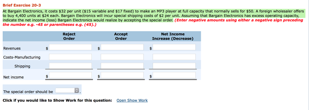  At Bargain Electronics, it costs $32 per unit ($15 variable and