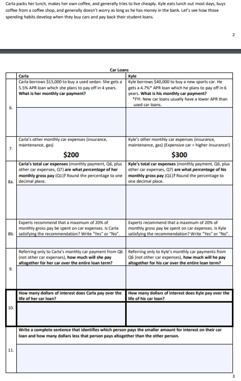 help:( Carla and Kyle have each just graduated from Cincinnati State with