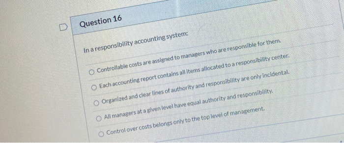 the: Standard variance. Quantity variance. Volume variance Controllable variance. Price variance Question