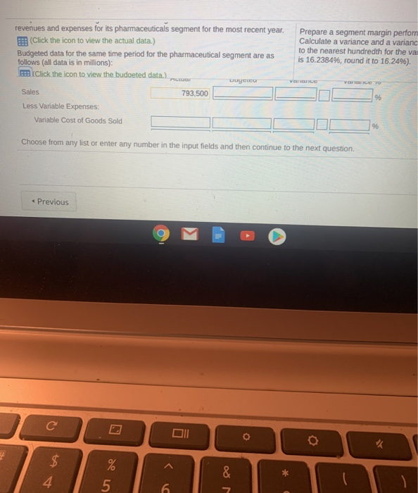 has gathered the following information about the actual sales revenues and expenses