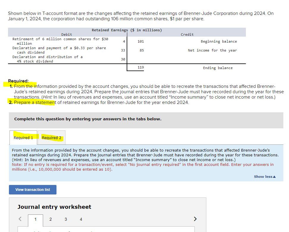  Shown below in T-account format are the changes affecting the retained