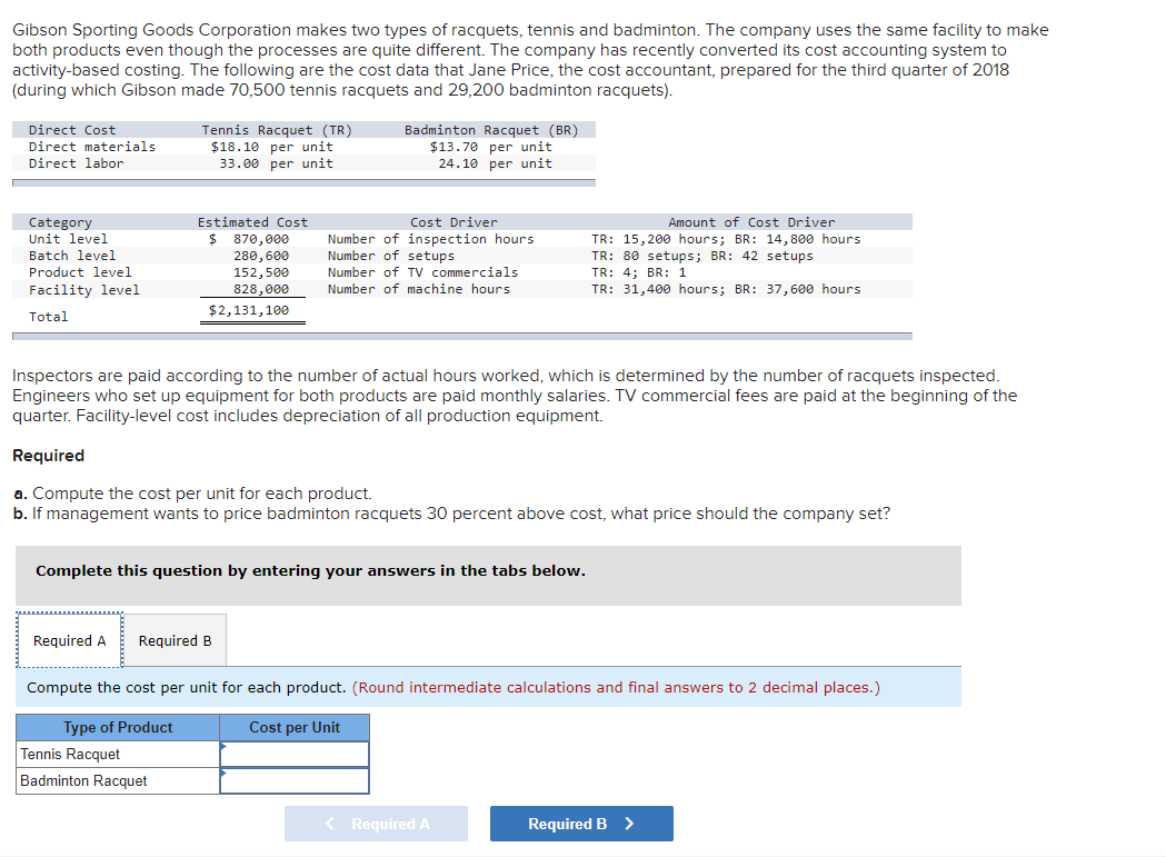  Q 1 and 2 please answer this two thanks Gibson Sporting