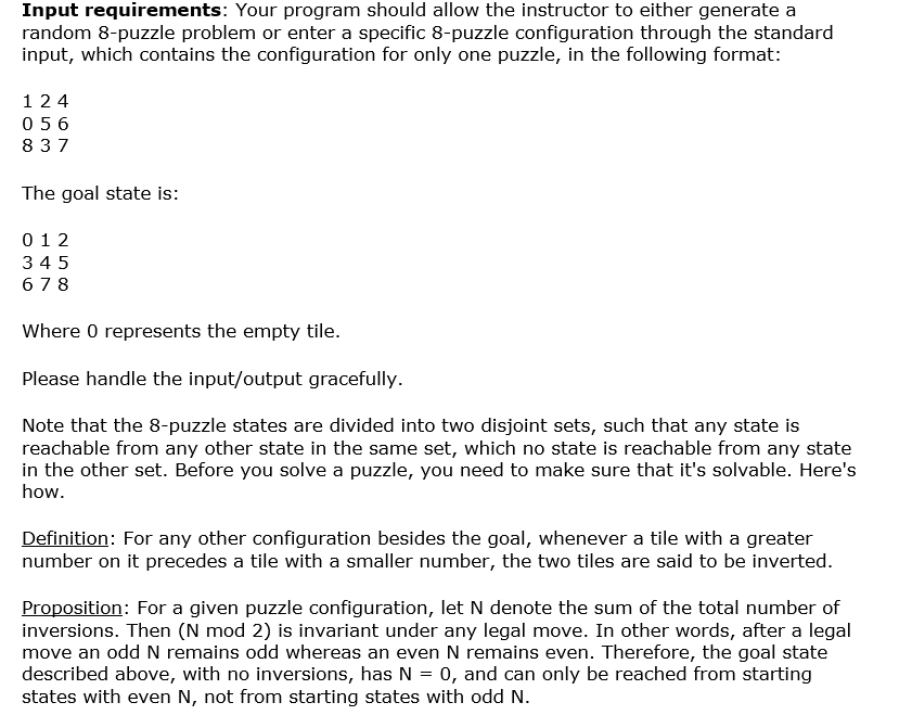 8-puzzle problem. As described in the book, there are two candidate heuristic