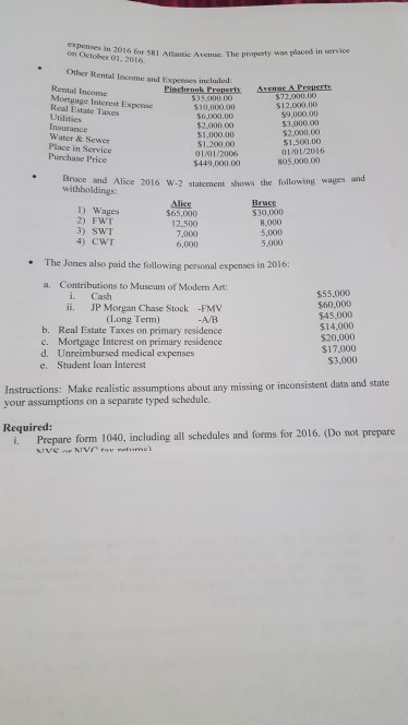 Alice J, and Bruce M. Jones are married taxpayers who file a