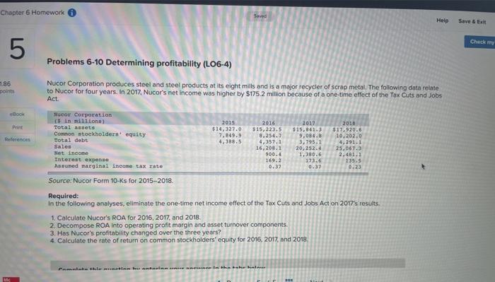  Chapter 6 Homework Sowed Help Save & E Check my 5