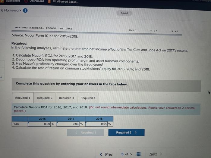 Problems 6-10 Determining profitability (L06-4) 1.86 points Nucor Corporation produces steel and
