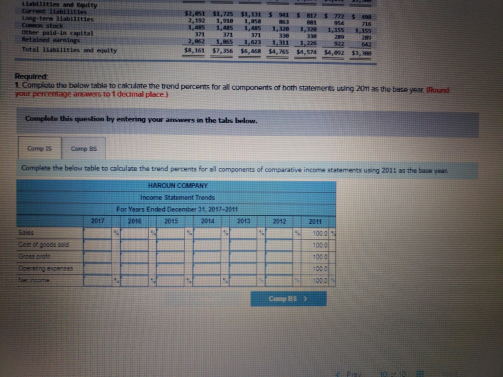 LO A1, P Selected comparative financial statements of Haroun Company follow 25