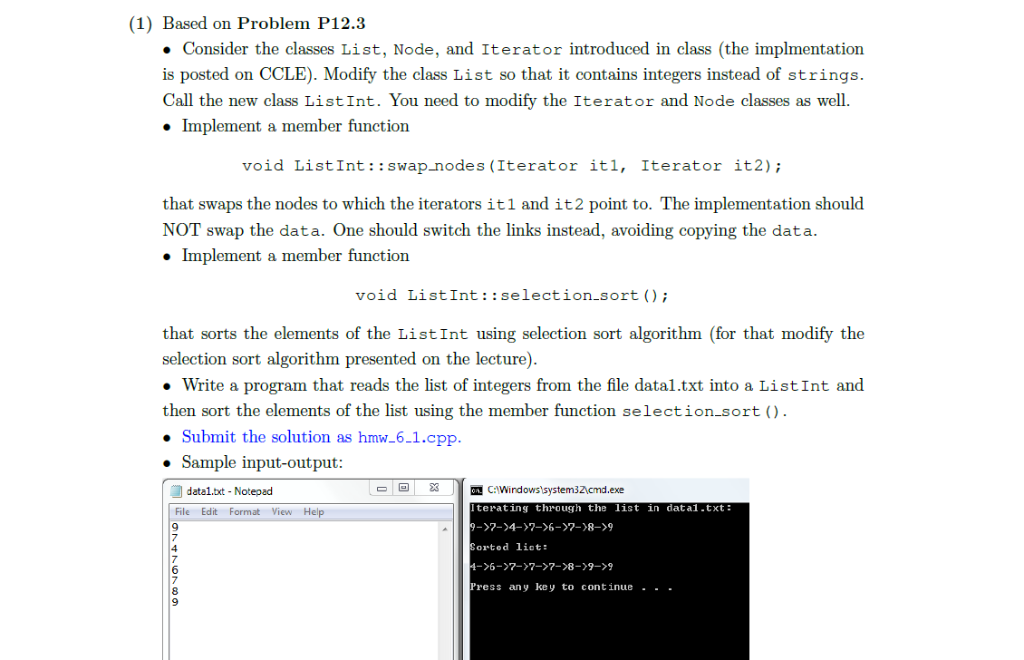 class List; class Iterator; class Node { public: /* Constructs a node