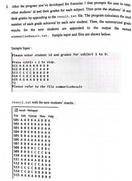 Please provide me with C++ code it's programing 2. Alter the program