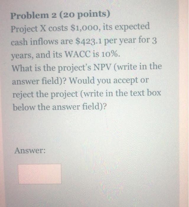 points) Consider company ABC that is getting 28% of its funding through