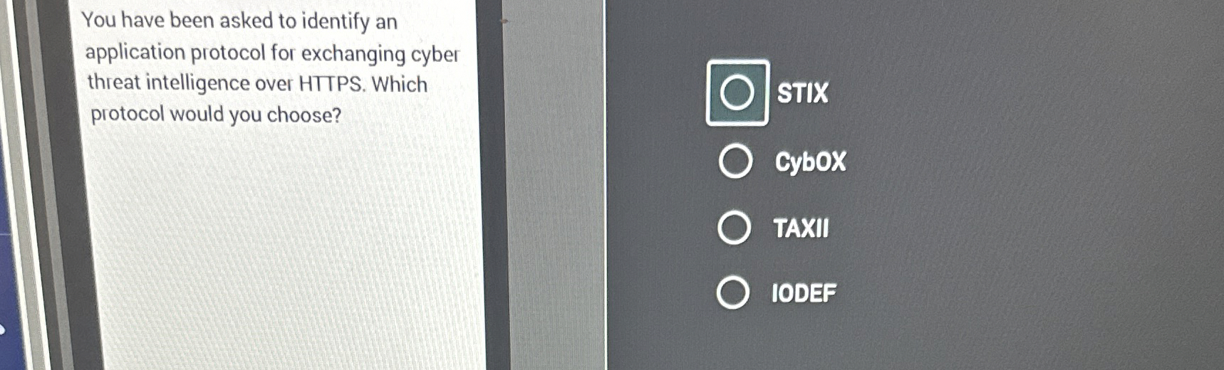  You have been asked to identify an application protocol for exchanging