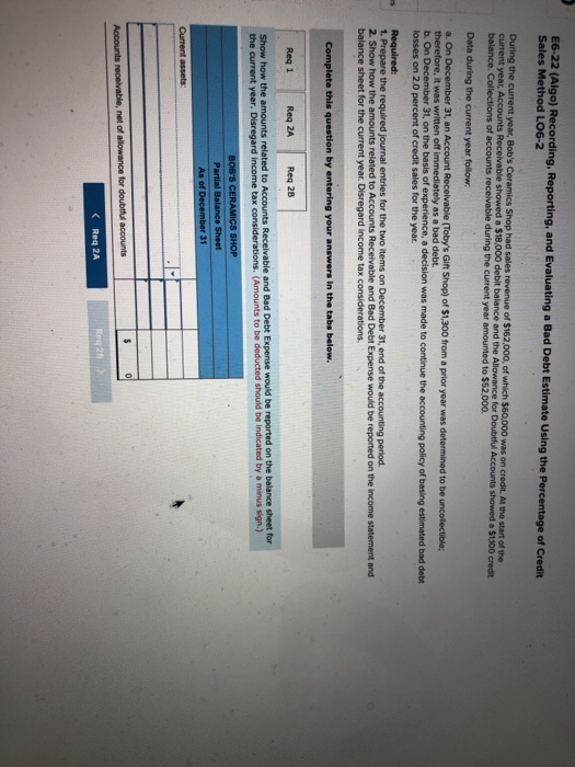 $18,000 debit balance and the Allowance for Doubtful Accounts showed a 51100