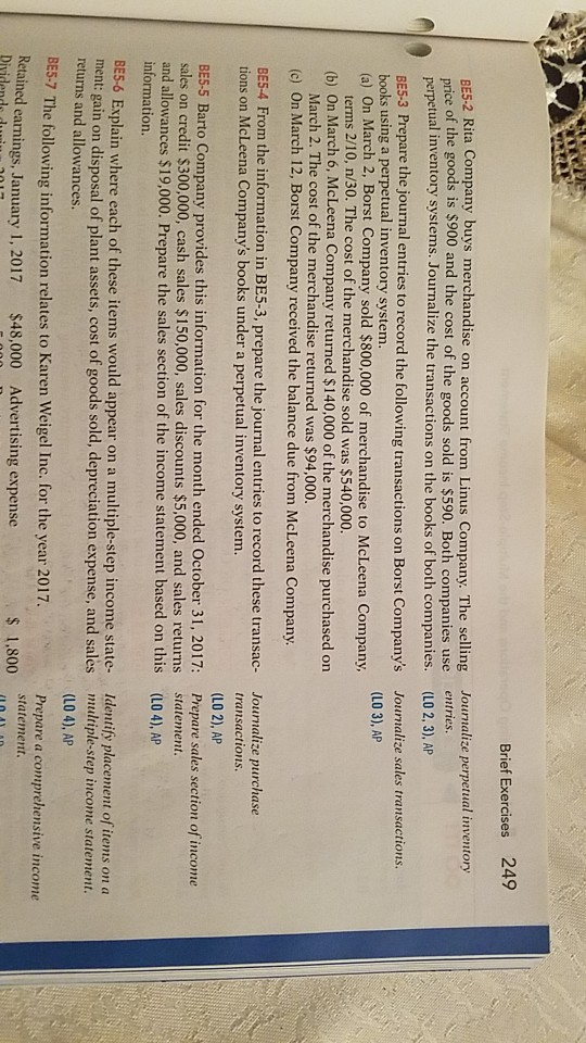  I need some help solving problem BE 5-3 please. Brief Exercises