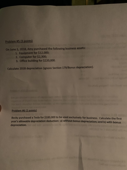  coudl you please, answer question #5,6 Problem #5 (3 points) On