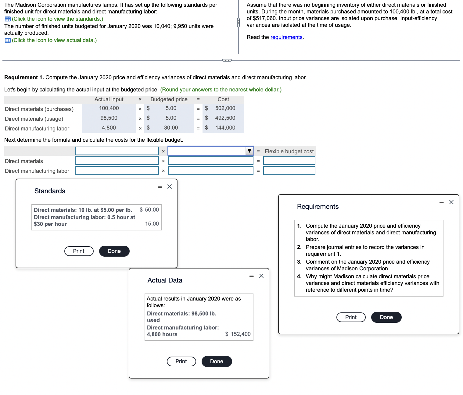 Please explain and answer all the four requirements. Thank you. (Click