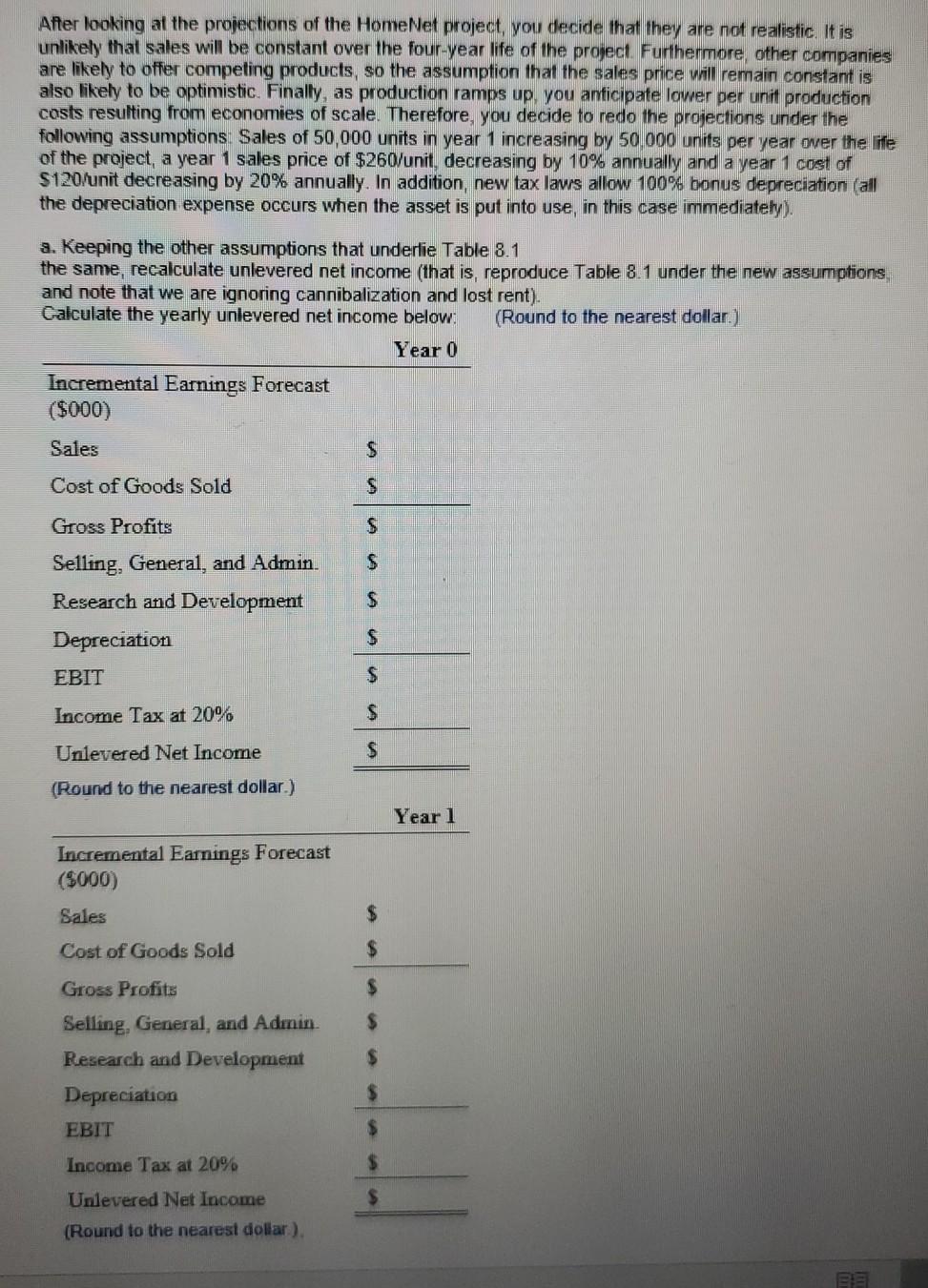 fill in the above using the following table After looking at