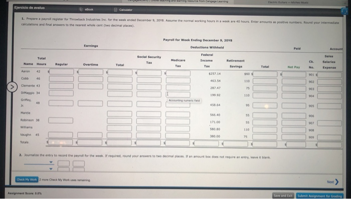 Inc. relate to the payroll for the week ended December 9 ,