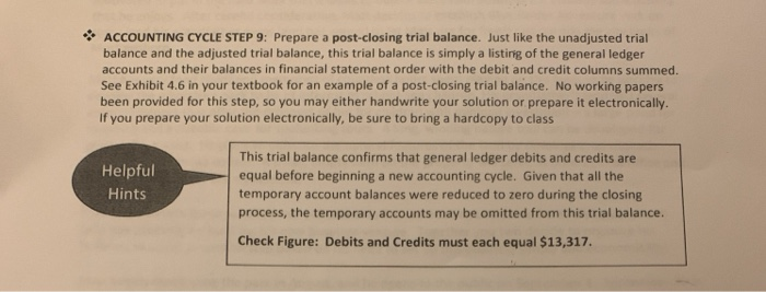  i need to make a trial balance after posting closing ACCOUNTING