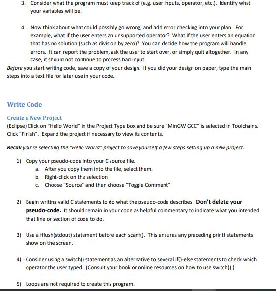 in human language (pseudo-code): First, write generic, high-level steps with little or