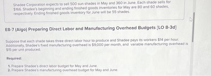  all one big question please fill out all ! Shadee Corporation