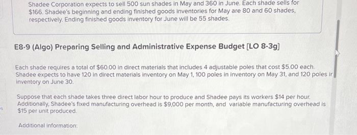 for June will be 55 shades. E8-7 (Algo) Preparing Direct Labor and