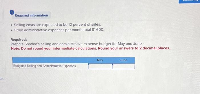 Manufacturing Overhead Budgets [LO 8-3d] Suppose that each shade takes three direct