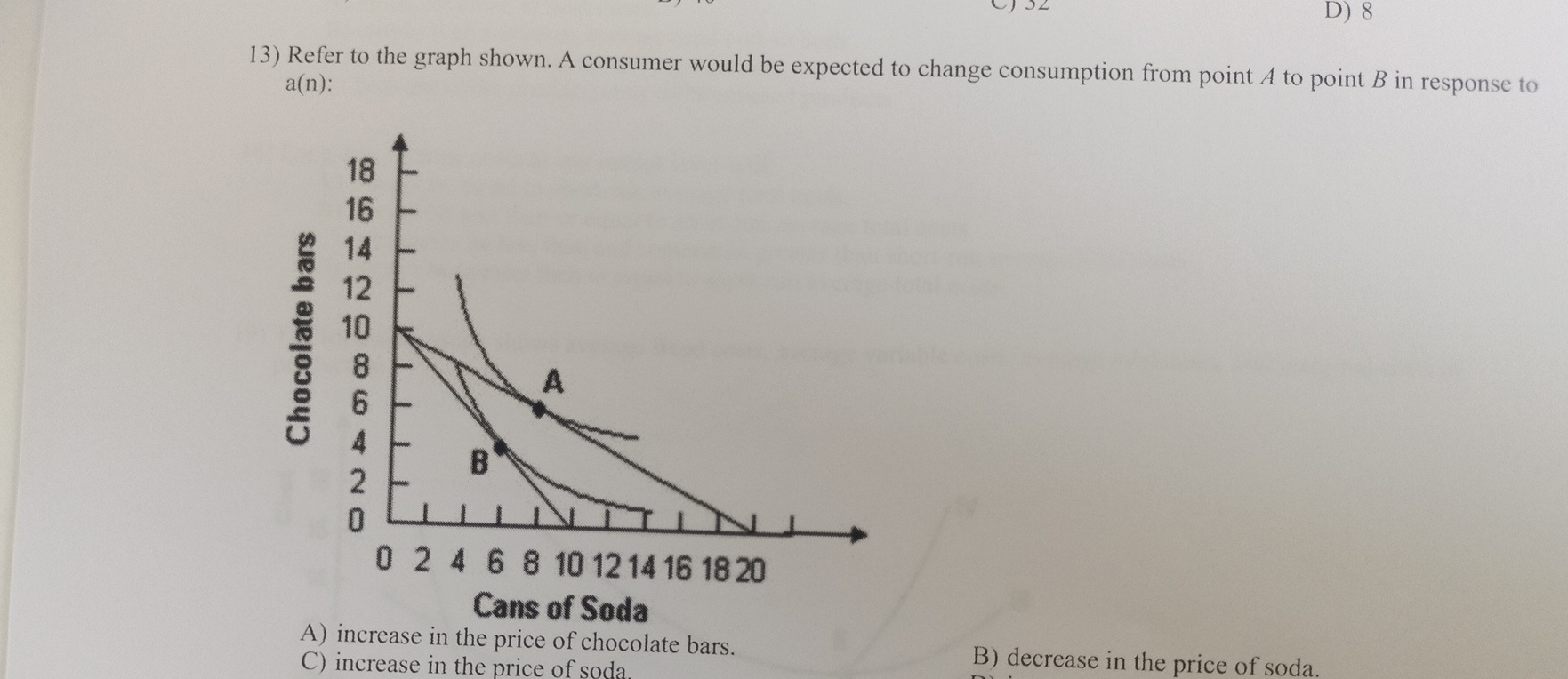  Refer to the graph shown. A consumer would be expected to