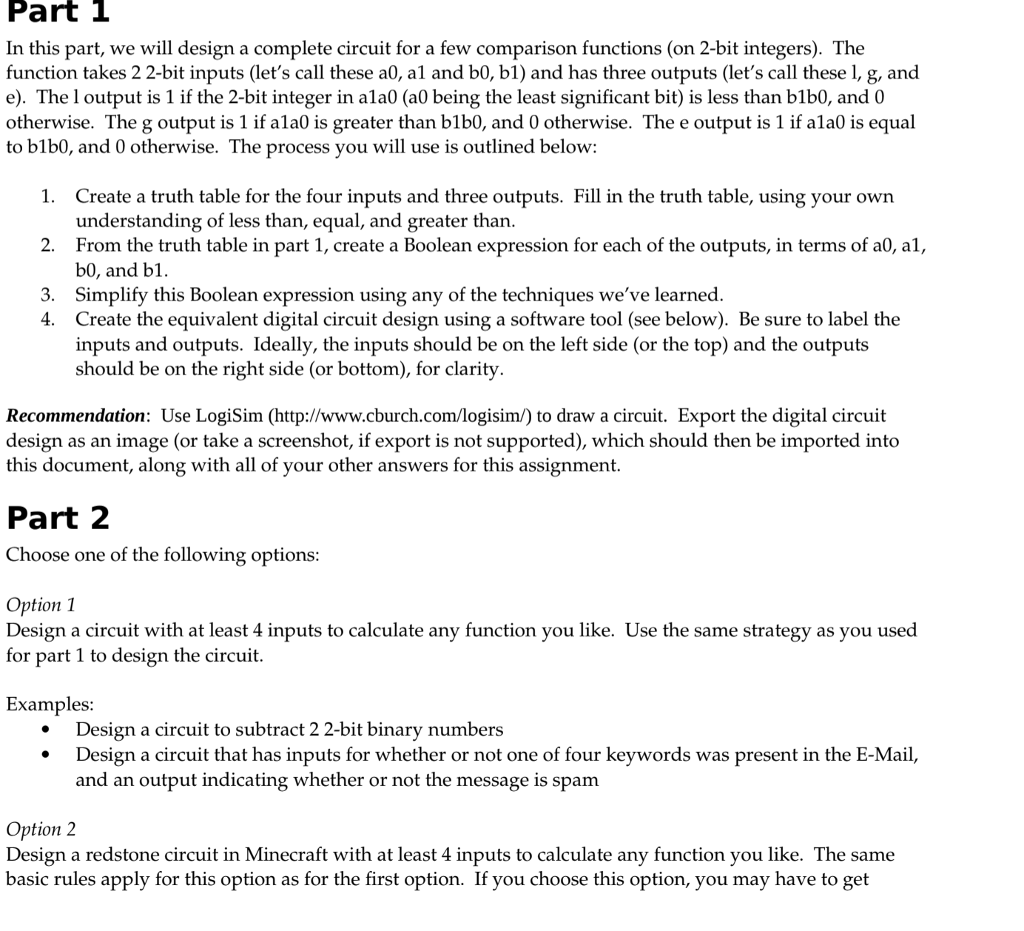 Part 1 In this part, we will design a complete circuit