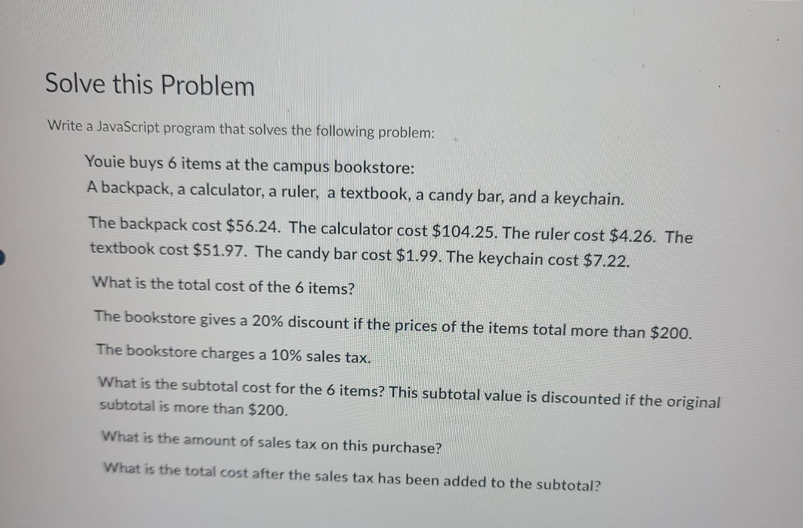  Objectives You will demonstrate skills/techniques learned from earlier assignments. You will