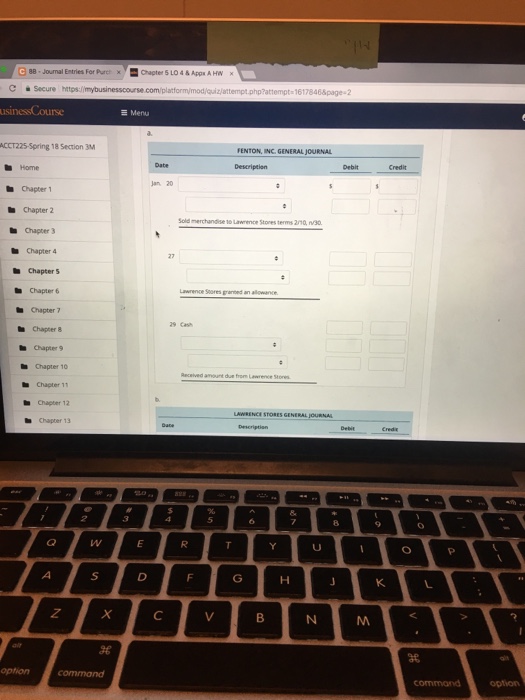 5/Chapter 5 LO 4&Appx A QUESTION 3 Not Complete Marked out of