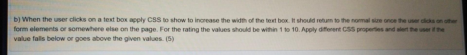 Course : Internet and Web programming Please answer this question within 30minutes
