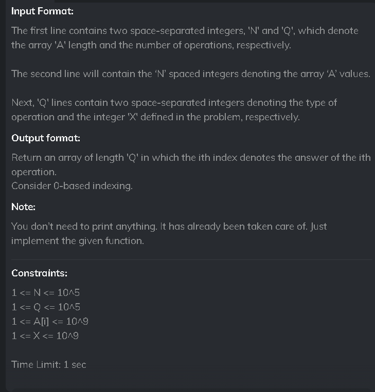 Write your code here. } solve this question Problem statement Send feedback