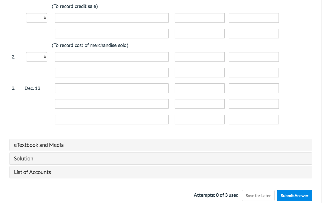 are transactions related to Sheridan Company. 1. On December 3, Sheridan Company