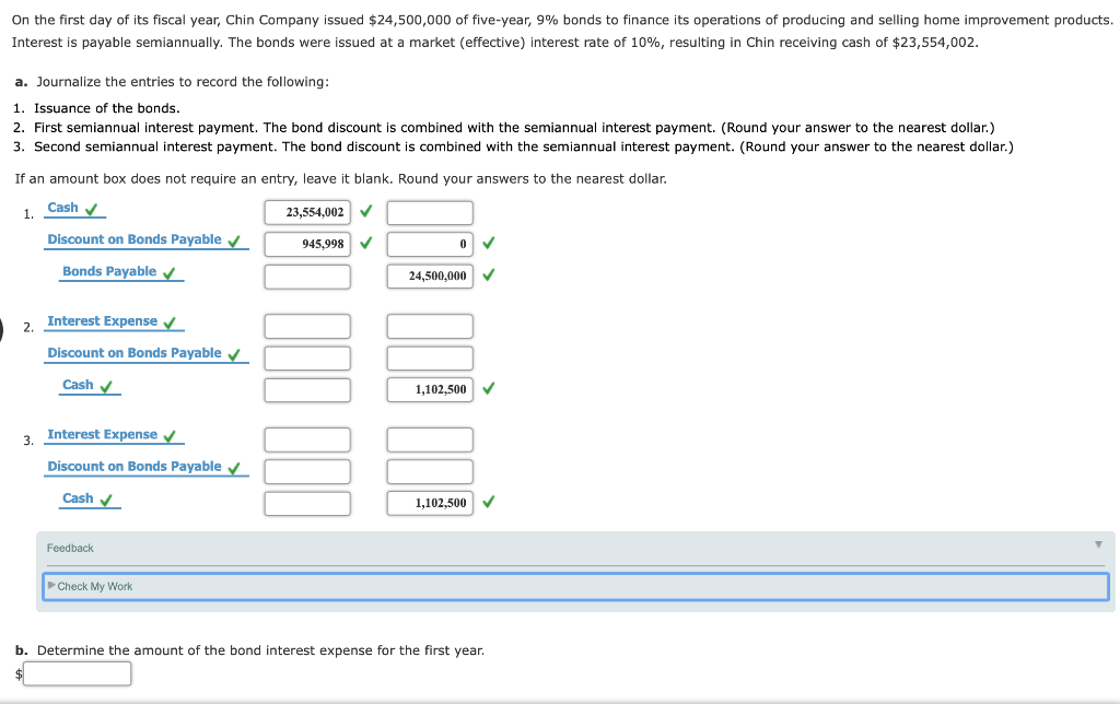 Entries for Issuing Bonds and Amortizing Discount by Straight-Line Method On the