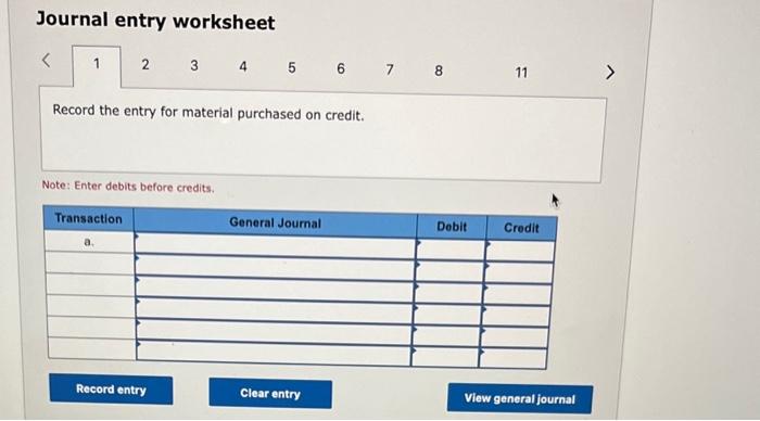 applies to the questions displayed below.] Marco Company shows the following costs