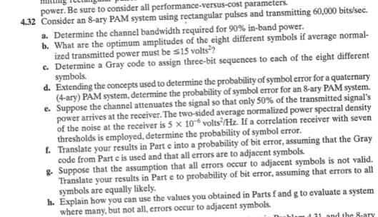  Please do question 4.32 power. Be sure to consider all performance-versus-cost