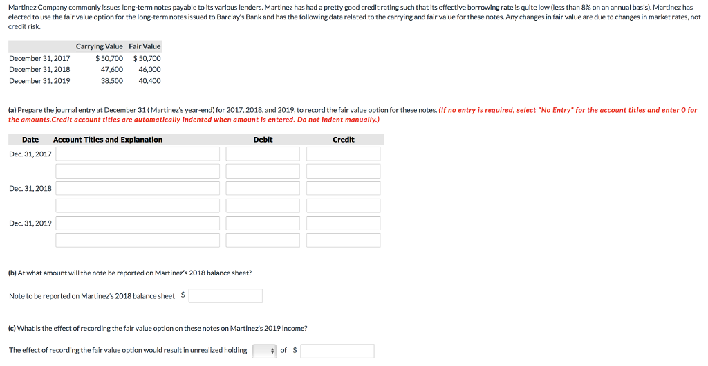 Martinez Company commonly issues long-term notes payable to its various lenders.