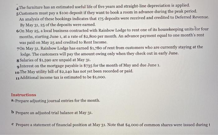 adjusts its accounts monthly. Debit Credit Cash $6,400 Accounts receivable 11,800 Supplies