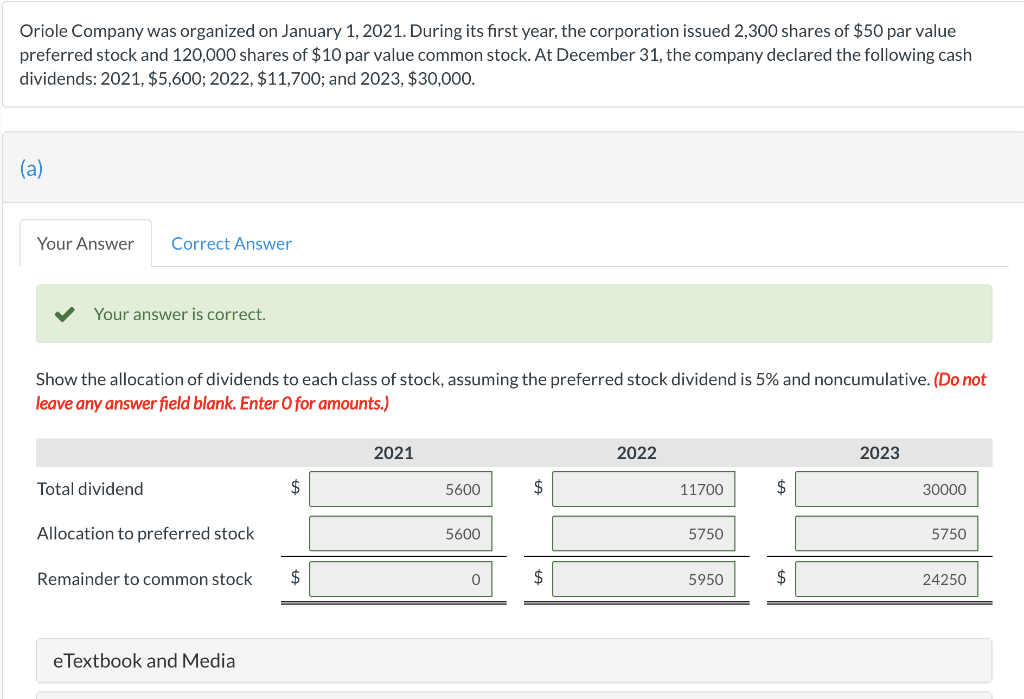  Please show the formula used to solve B too please? Oriole