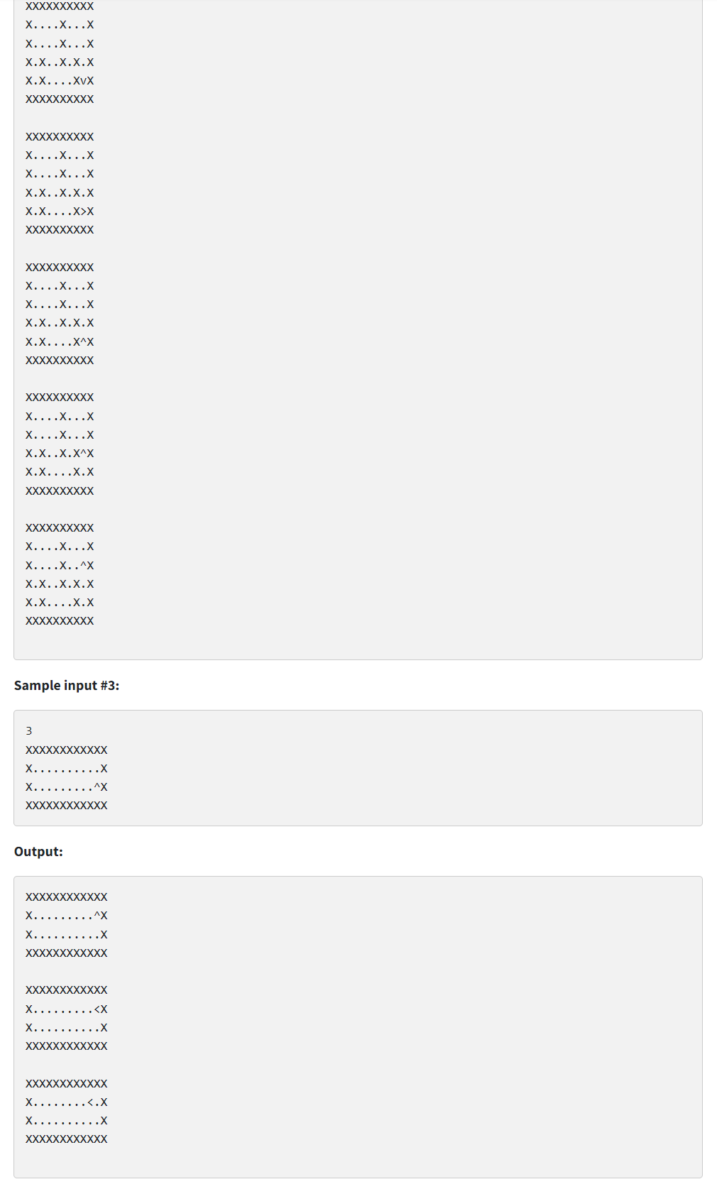 one particular position and is turned in one of four possible directions