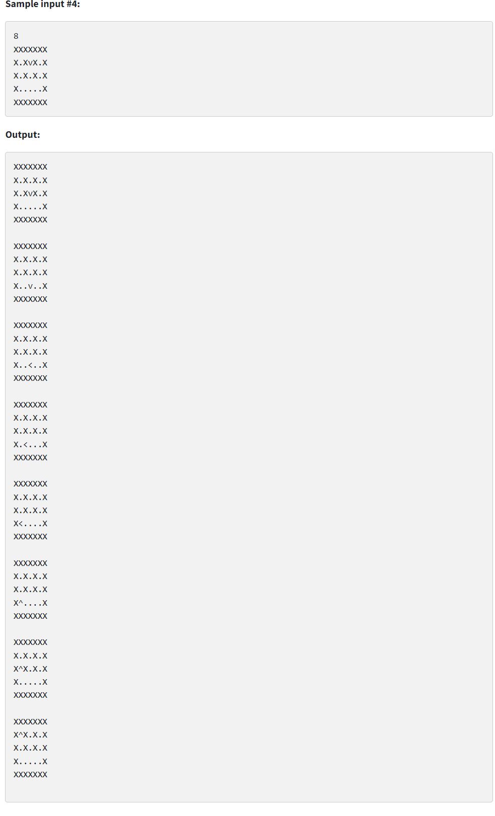 (up, down, left and right). In each round the beast makes one
