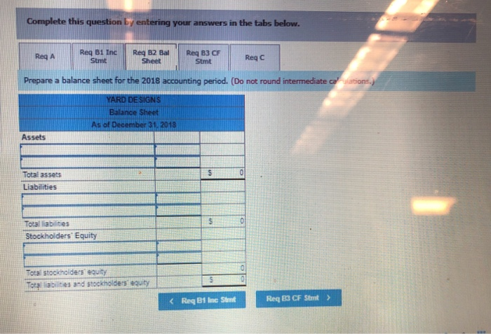 under an accounting equation.( balances with a minus sign.) YARD DESIGNS Accounting