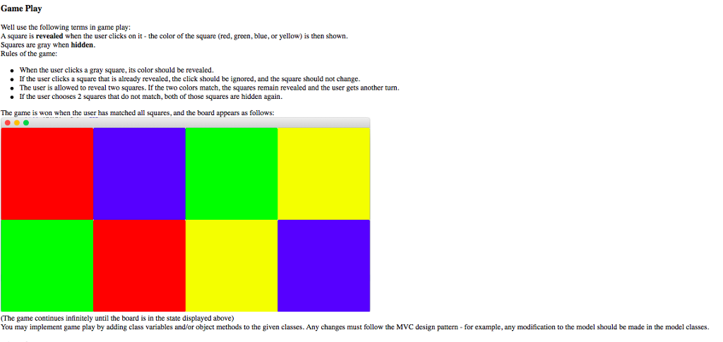 first, to see how the game currently operates. Implement just one requirement