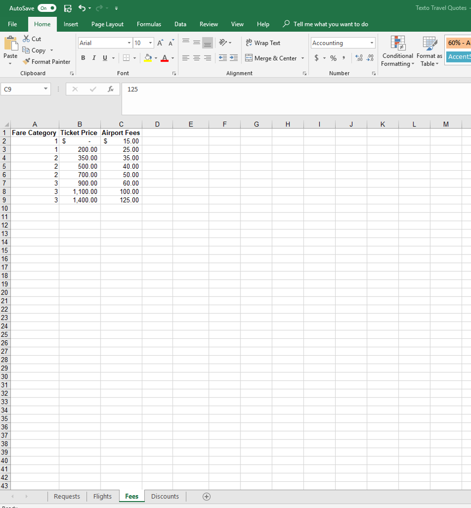 agency, you assist travel agents in finding the best fares for corporate