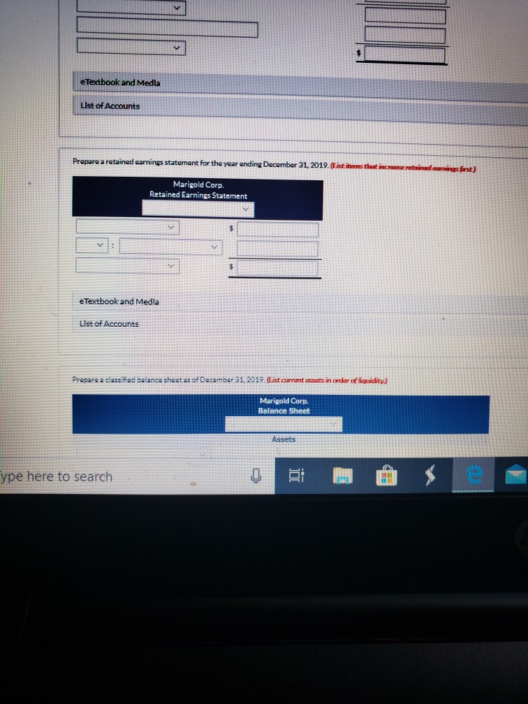 January 1, 2019 2 Marigold purchased $244,200 of inventory on account. 3.