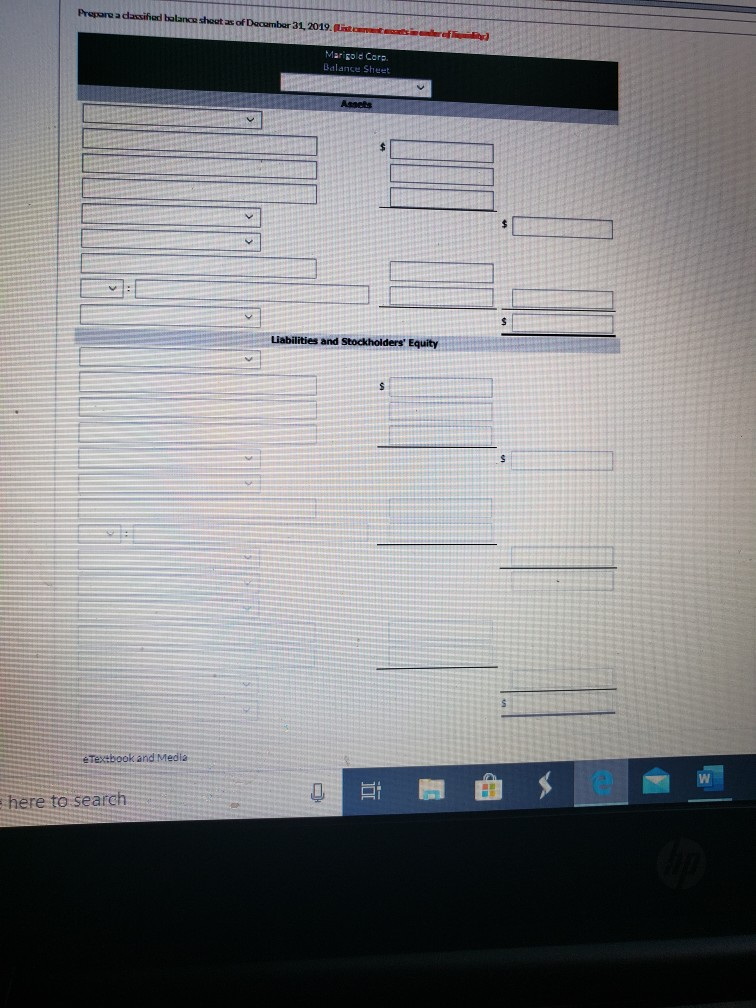 Marigold sold for $481,000 cash inventory which cost $260.000. Marigold also collected