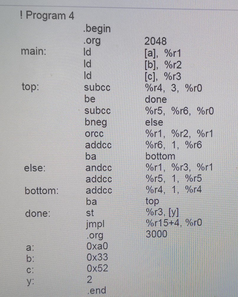what the program intends to do. b. Assemble the code by hand.